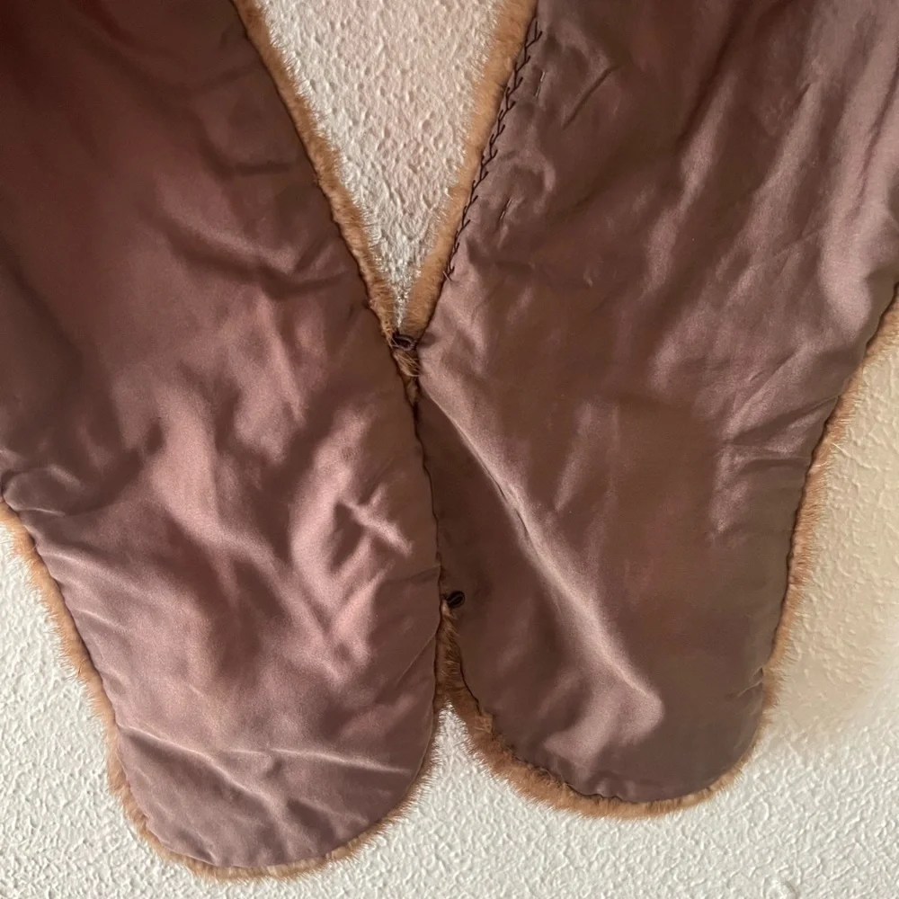 Vintage Chas. Desjardins Montreal Brown Mink Fur Shawl Capelet OS—1980s - Picture 13 of 16